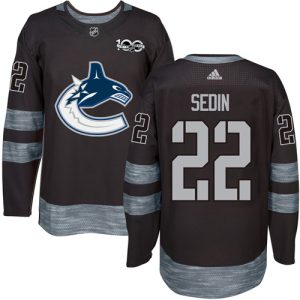 Kinder Vancouver Canucks Eishockey Trikot Daniel Sedin #22 Authentic Schwarz 1917-2017 100th Anniversary